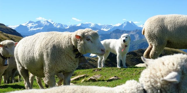 Die Tierhalterinnen und Tierhalter in der Surselva haben die Zeit zum Ausbau des Herdenschutzes genutzt und unter anderem viele Herdenschutzhunde im Einsatz, so die Gruppe Wolf Schweiz. (Bild BauZ) 