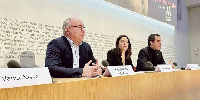 Haben ein Auge auf die Bauern geworfen: SGB-Boss Pierre-Yves Maillard, SP-Co-Präsidentin Mattea Meyer, Mitte-Nationalrat Giorgio Fonio.