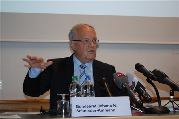 Wirtschaftsminister Johann Schneider-Ammann hatte bei den Vorsitz bei den Gesprächen. (Symbolbild: Julia Schwery)