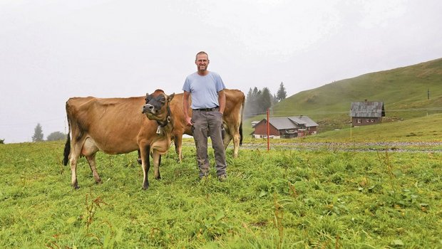  Othmar Schelbert konnte zur Freude seiner Kühe in den vergangenen Jahren den Grasbestand auf der Alp verbessern 