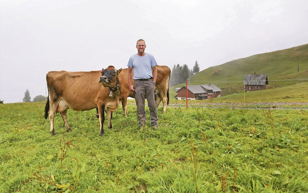 Othmar Schelbert konnte zur Freude seiner Kühe in den vergangenen Jahren den Grasbestand auf der Alp verbessern 