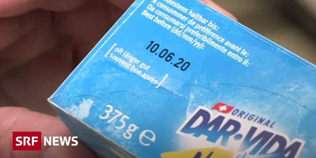 "Oft länger gut" weist darauf hin, dass Lebensmittel oft länger haltbar sind, als das Mindesthaltbarkeitsdatum vorschlägt. (Bild SRF)