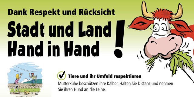 Mit der neuen Infotafel sollen Ärgernisse wie Abfall auf den Wiesen und geklaute Feldfrüchte vermieden werden. (Bild Screenshot Tafel)