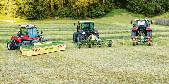 Krone hat mit der Baureihe «Highland» leichte Futterbaumaschinen für alpines Gelände entwickelt.(Bild zVg)