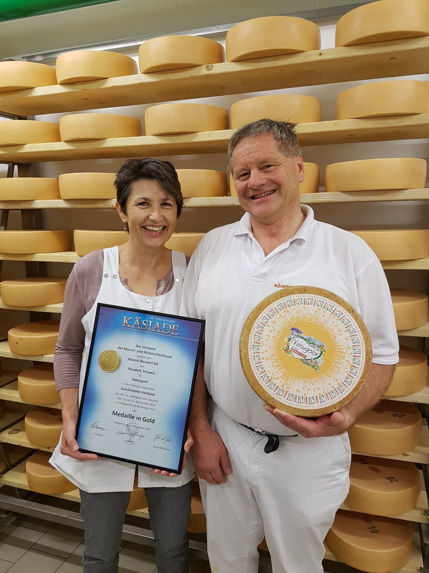 Werner und Marie-Theres Roth-Kägi, Inhaber und Geschäftsführer Käserei Neudorf AG. (Bilder zVg)