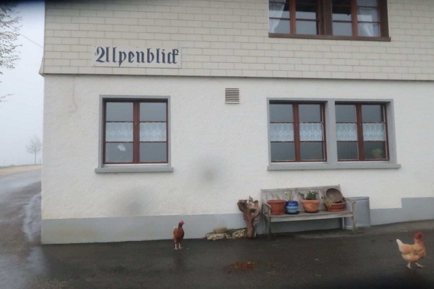 Der Hof war bis vor Kurzem auch noch ein Restaurant an den Wochenenden.