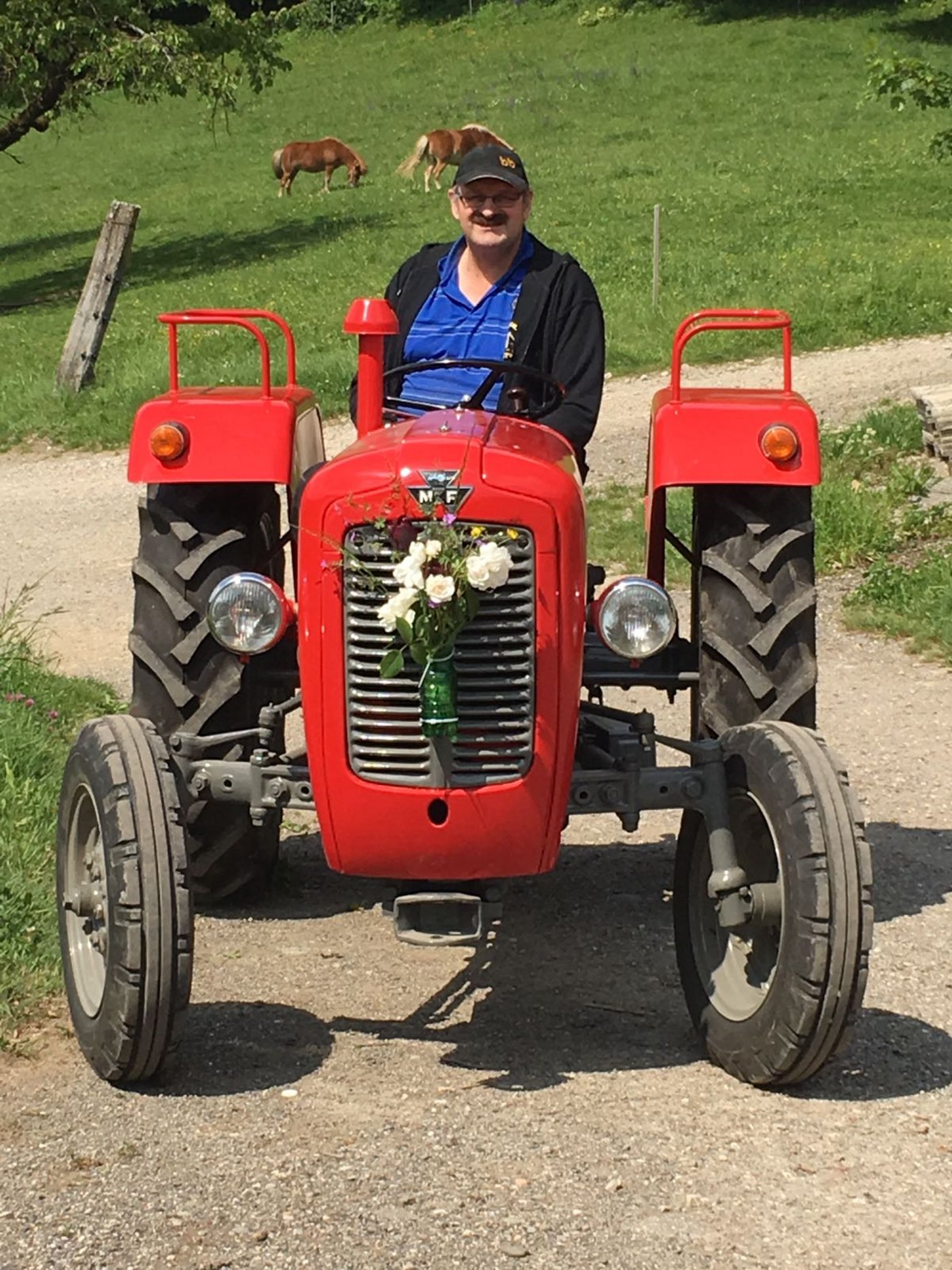 Beat Buser besitzt mit dem Massey Ferguson 35 das gleiche Modell, das schon sein Vater vor 56 Jahren gefahren ist. (Bilder Beat Buser)