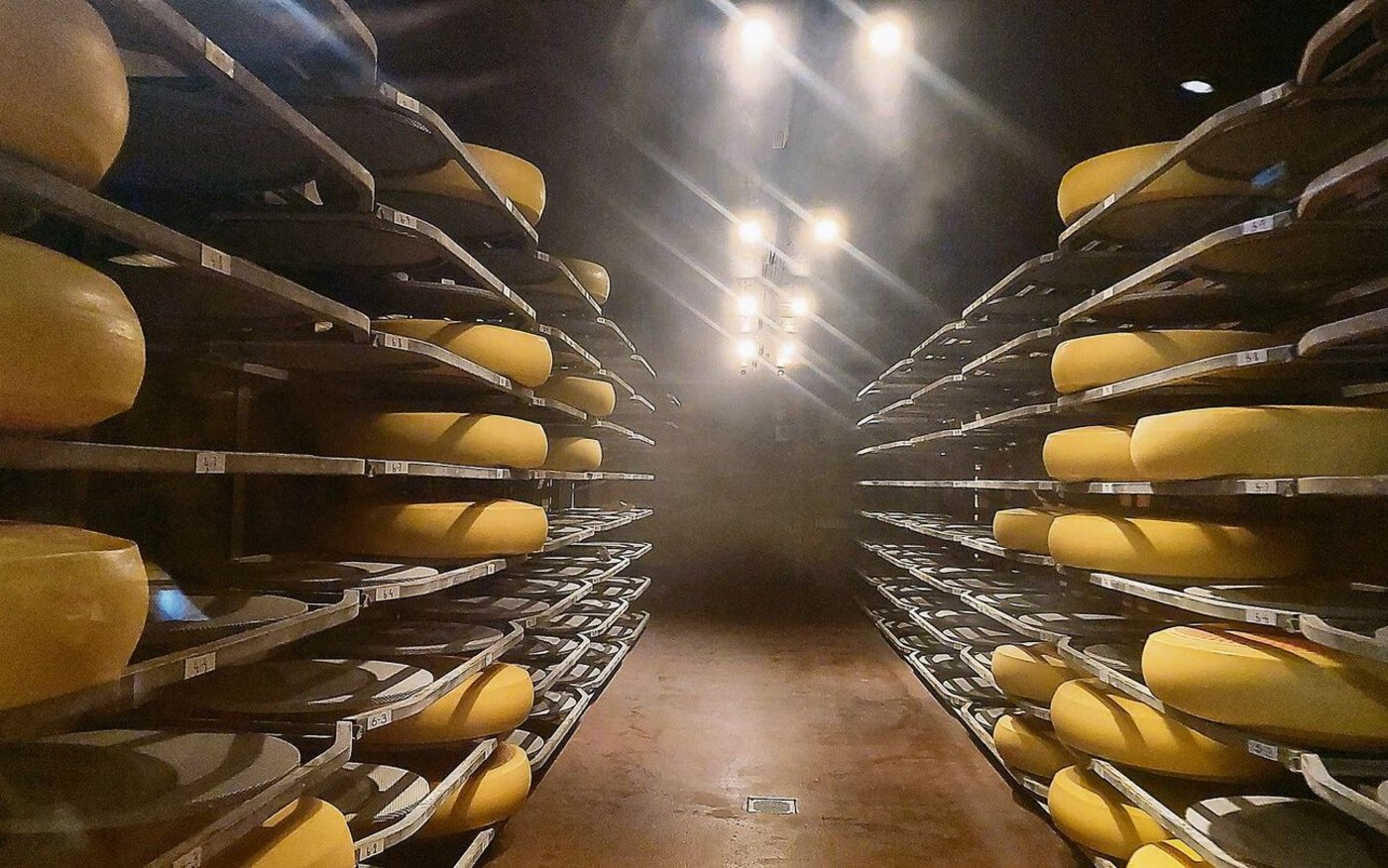 Die Käselaibe des Käseherstellers Emmentaler AOP sind traditionellerweise grösser als andere Käse.