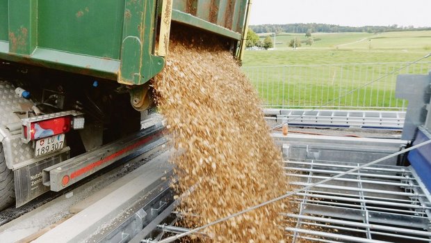 Seit diesem Winter wird in Hohenrain einheimische Energie eingefüllt. Geheizt wird neu mit Holzschnitzeln. 