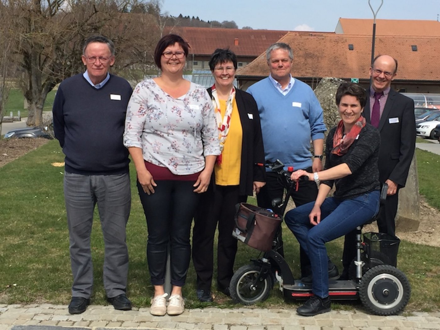 Vorstand Agrotourismus Schweiz v.l.n.r.: Antoine Fardel, Tanja Bisacca, Karin Wechsler, Roland Lymann (Präsident), Claudia Tschannen, Andreas Allenspach (Geschäftsführer), Pascal Gebert fehlt. (Bild zVg)