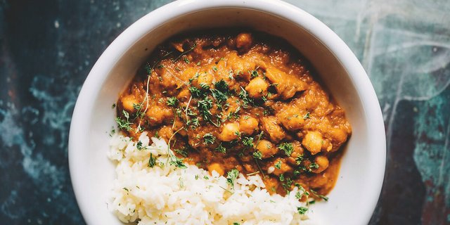 Lauchcurry mit Kichererbsen. (Foto: Kathrin Toldo)
