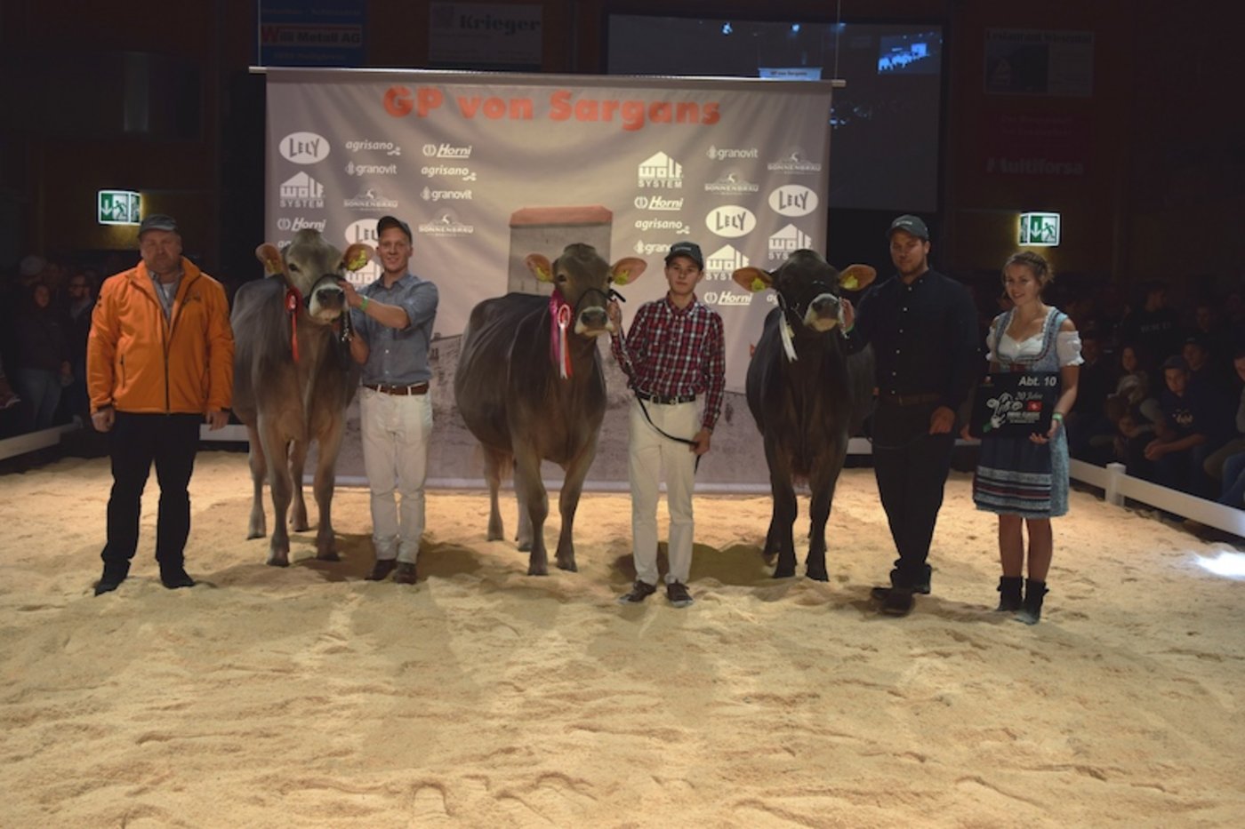 Siegertiere Abteilung 10 (v.r.): 1. Beauty; 2. Belaria; 3. Donita.