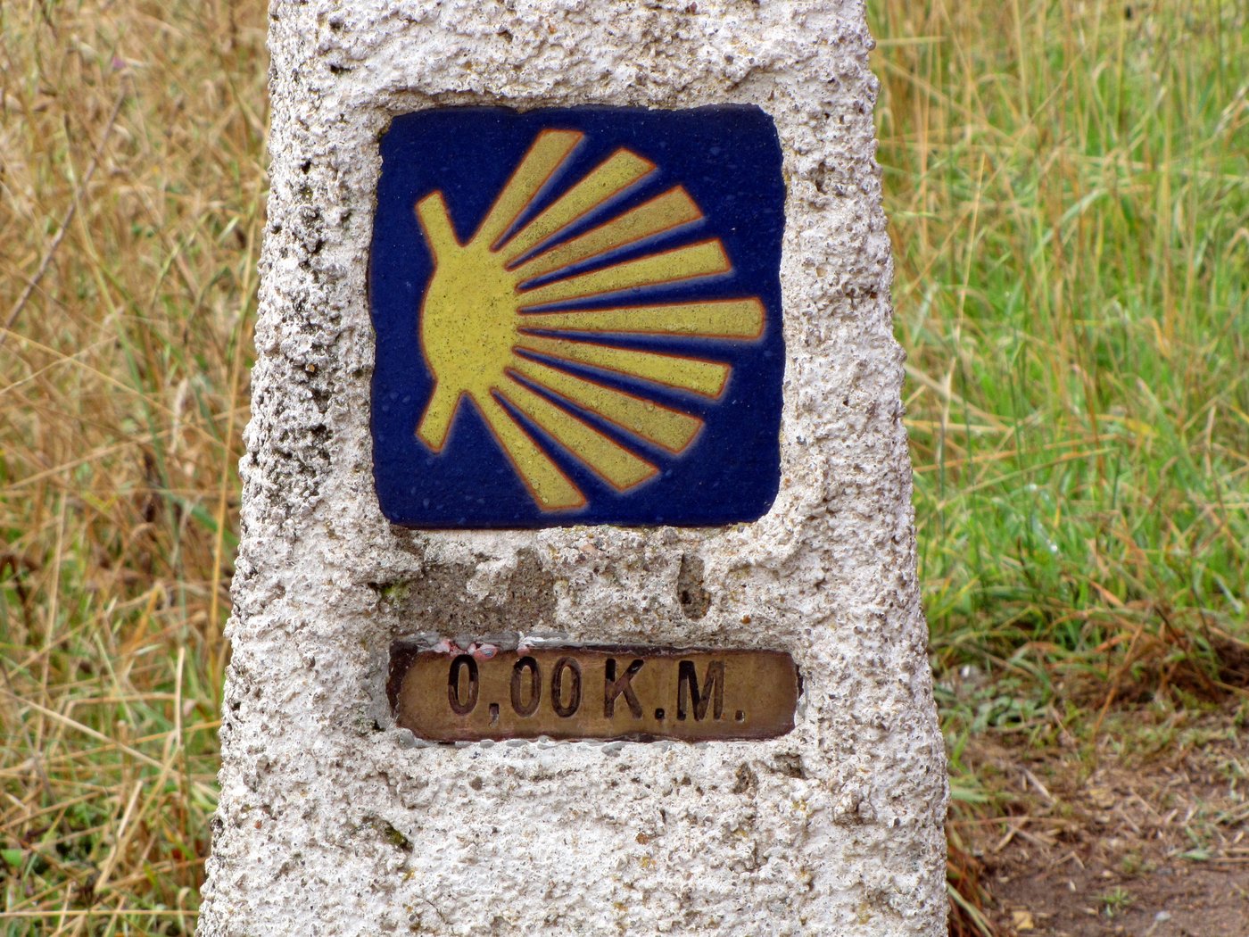 Das Symbol der Jakobsmuschel weist den Weg. (Bild Annamartha / pixelio.de)