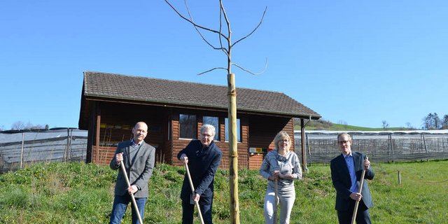 Von links nach rechts: Lucius Tamm, Knut Schmidtke, Beate Huber, Marc Schärer. (Bild FiBL/ Andreas Basler)