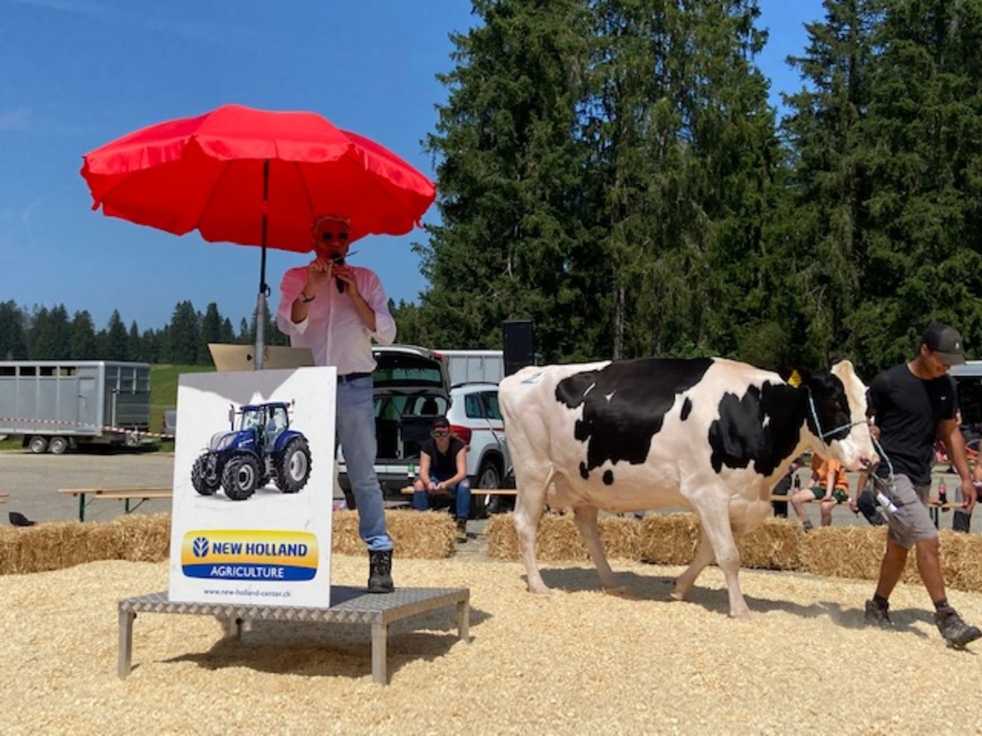 Gantrufer Alois Wyss an der Arbeit Les Reussilles. (Bild akr)