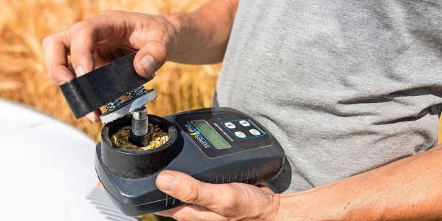 Wer sicher sein will, nimmt eine Handvoll Körner, zermahlt sie und misst die Feuchtigkeit.