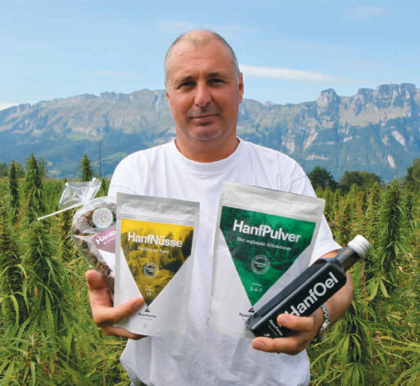 Nominiert sind: Die Lebensmittelhanf-Hersteller "AlpenPionier" und Andreas Näscher,...