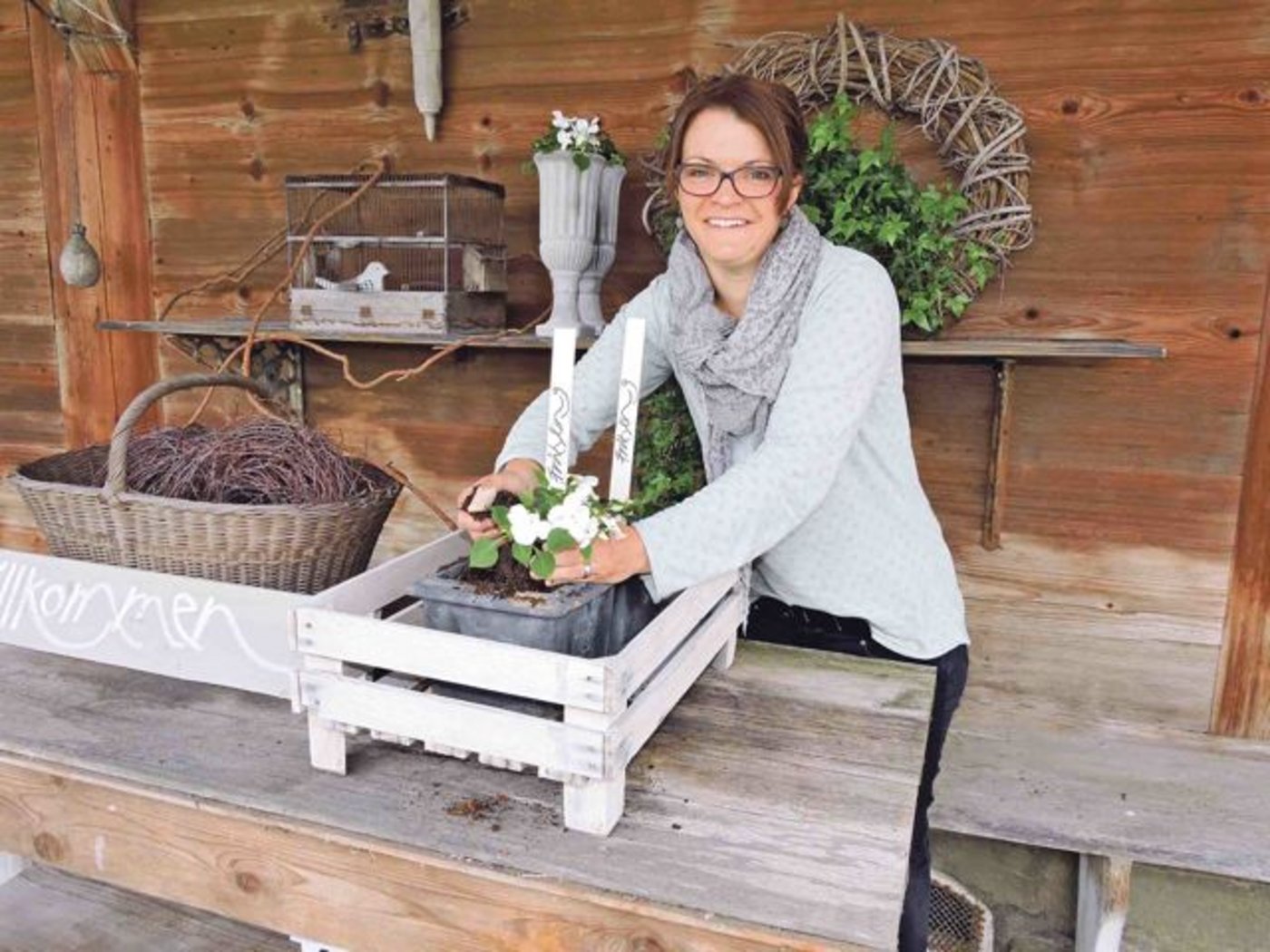 Als gelernte Floristin ist Andrea Pfister-Rentsch eine versierte Dekorateurin. (Bild Barbara Heiniger)
