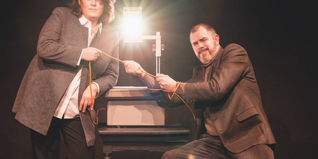 Slam-Poetin Patti Basler und Pianist Philipppe Kuhn.