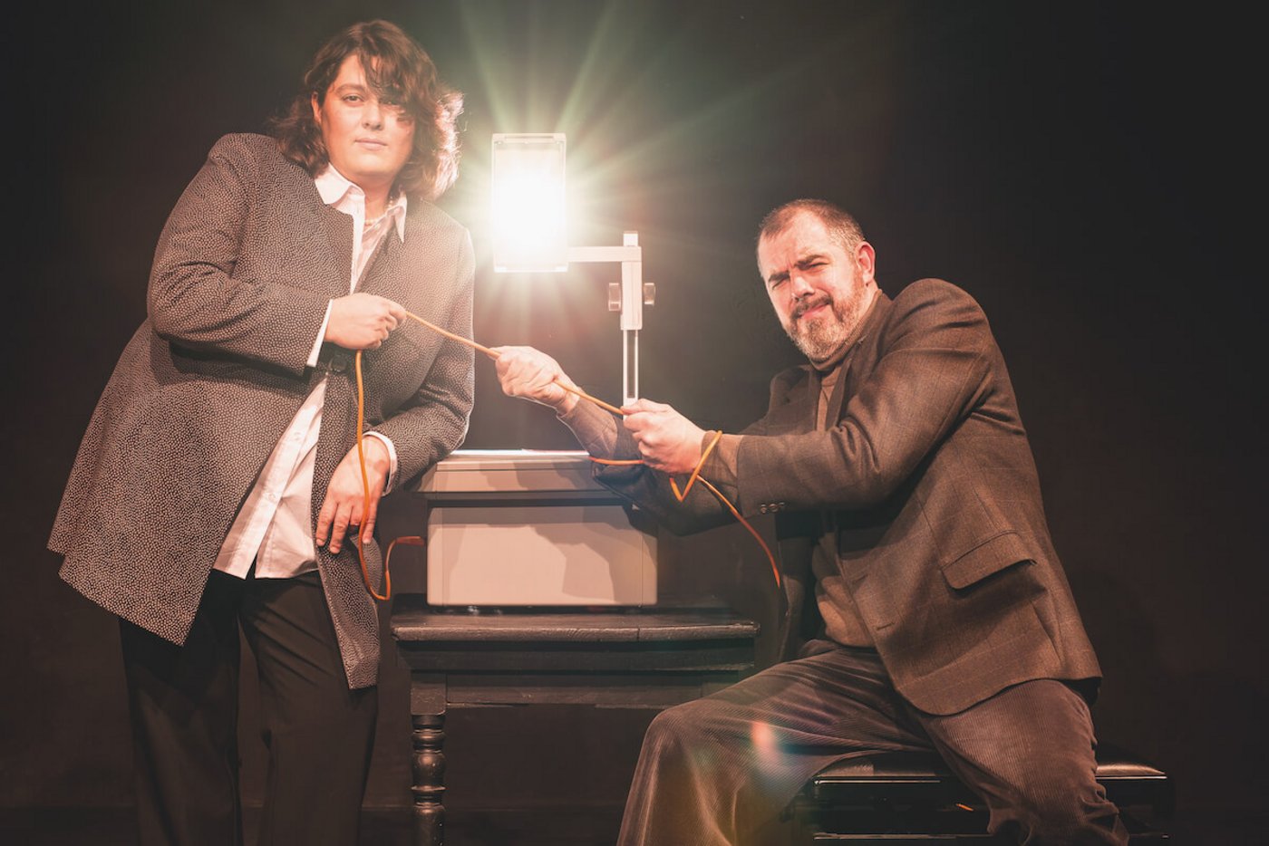 Slam-Poetin Patti Basler und Pianist Philipppe Kuhn.