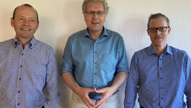 Das neue FiBL-Direktionstrio: Lucius Tamm, Knut Schmidtke und Marc Schärer (v.l.). (Bild akr)