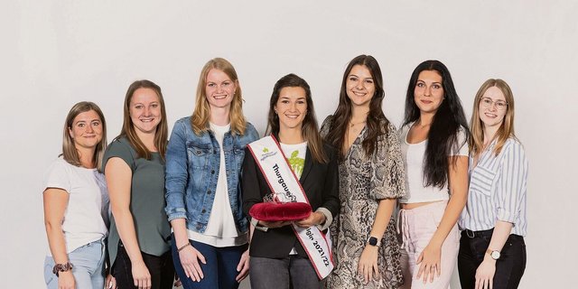 Eine der sechs Finalistinnen wird am 1. Oktober zur Nachfolgerin von Katja Stadler (Mitte) gewählt.