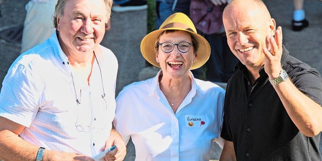 Feierten das Jubiläum der Stiftung (v. l.): Fritz Schober, Susann Steiner, Geschäftsführerin, und Präsident Kobi Lütolf. 