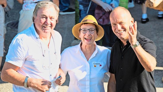 Feierten das Jubiläu Feierten das Jubiläum der Stiftung (v. l.): Fritz Schober, Susann Steiner, Geschäftsführerin, und Präsident Kobi Lütolf.