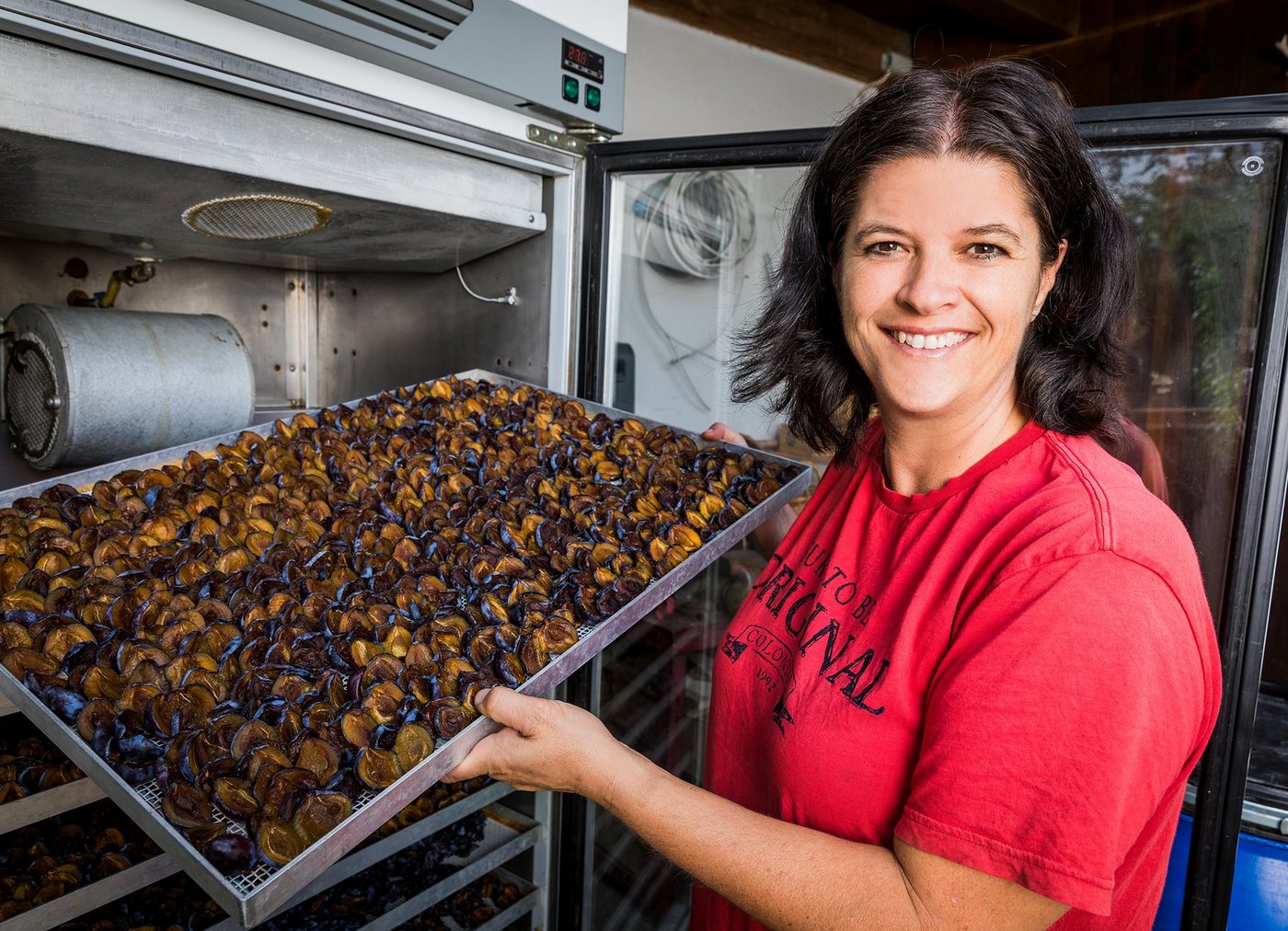Wir von der BauernZeitung können uns vorstellen, dass Caroline Schweizer eigenen Wein oder etwas mit Zwetschgen auftischt. (Bilder SRF/Ueli Christoffel)