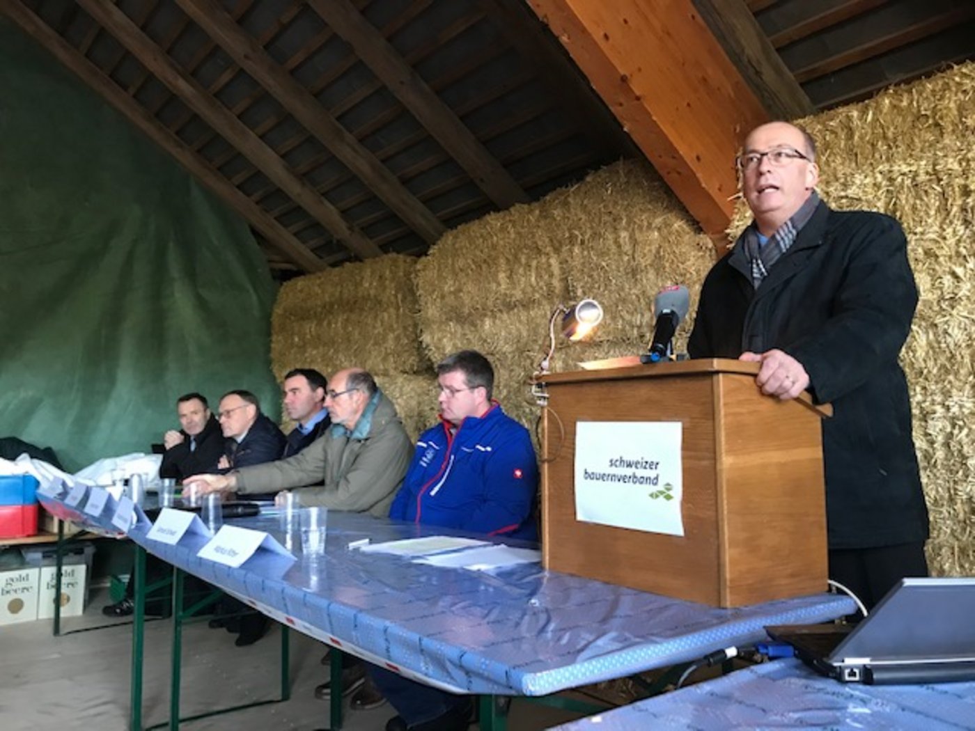 "Ich hoffe, dieses Schicksalsjahr bringt Klarheit": Markus Ritter an der Jahresmedienkonferenz des SBV. (Bild akr)