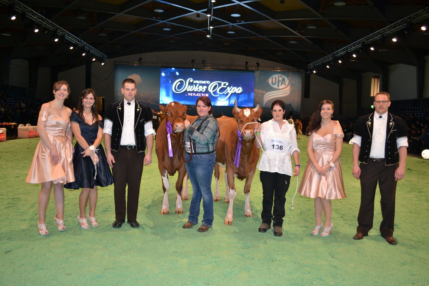Junior Champion (links): Oklahoma Milady, Claude-Alain Giauque, Prêles  Reserve Junior Champion: Clos-Derry Orient Souris, Maryline, Christophe und Nicolas Rey, Le Châtelard