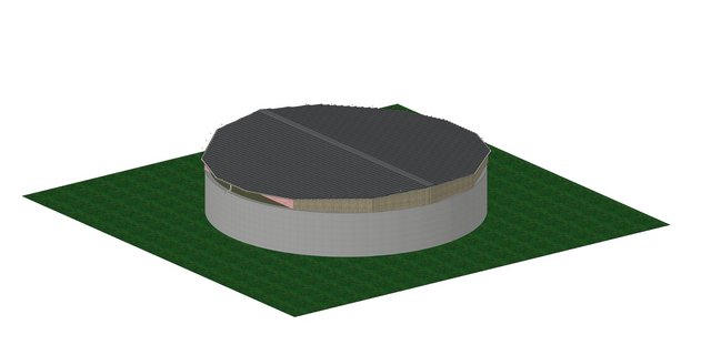 Gedeckt werden die Güllelager mit beschichtetem Trapezblech, welches mit den Bindern verschraubt wird. (Grafiken Erni Holzbau AG)