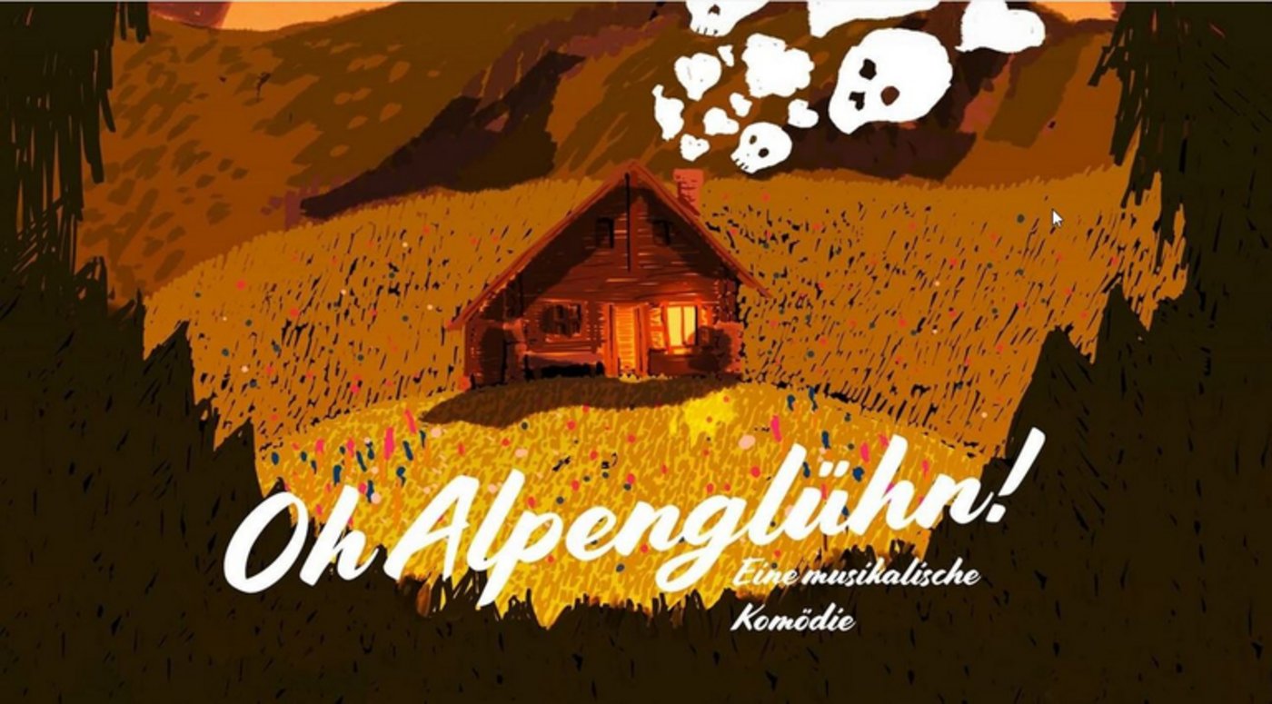 Das bedrohliche alpenromantische Poster für die Aufführung. (hof-theater.ch)