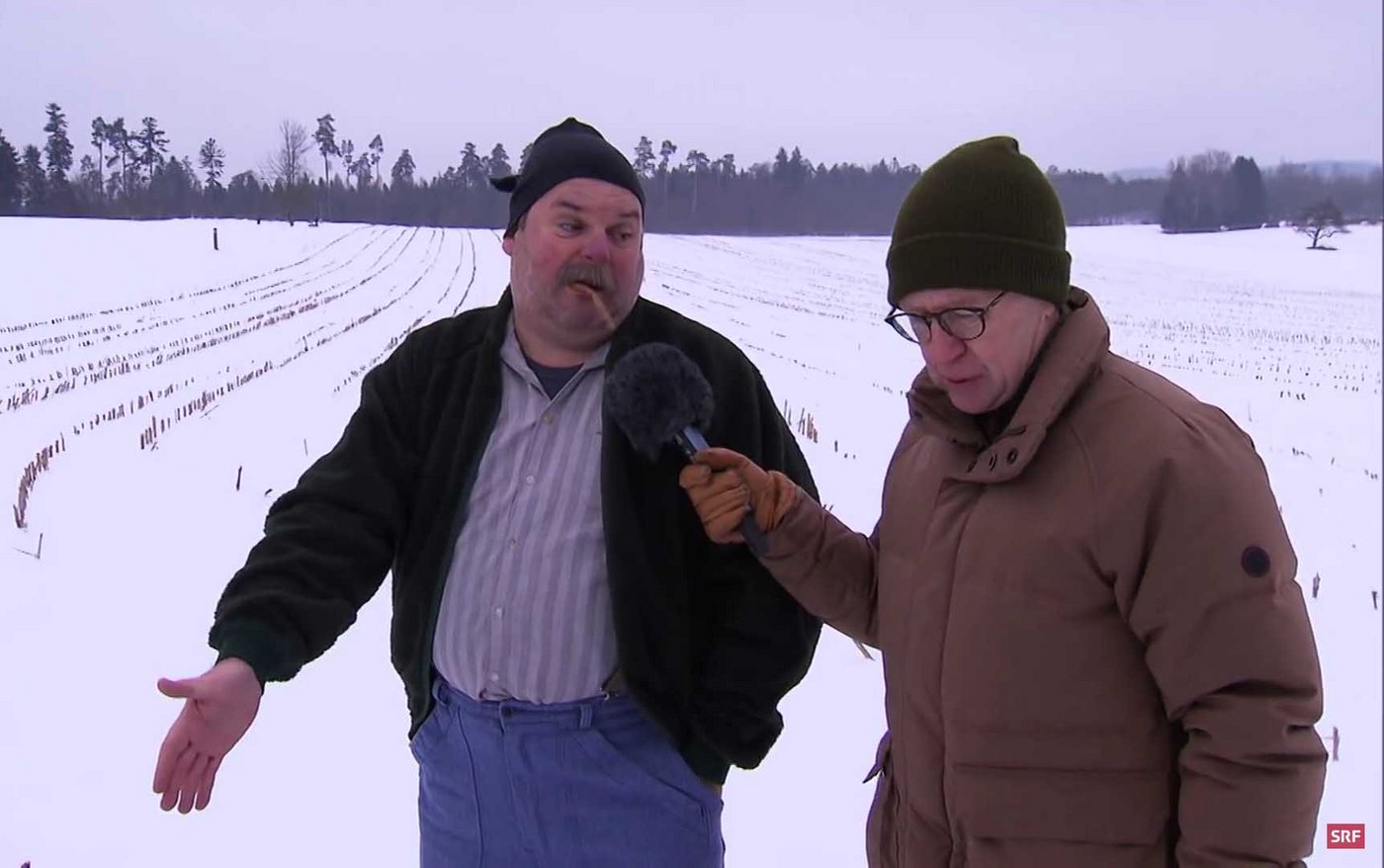 Bauer Wermelinger im Gespräch mit Viktor Giacobbo in einer Sendung aus dem Jahr 2015. (Bild Screenshot)