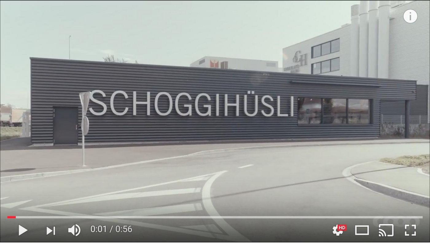 Coop nimmt in Pratteln den grössten Produktionsstandort BL in Betrieb, inkl. Schoggihüsli. (Screenshot Youtube)