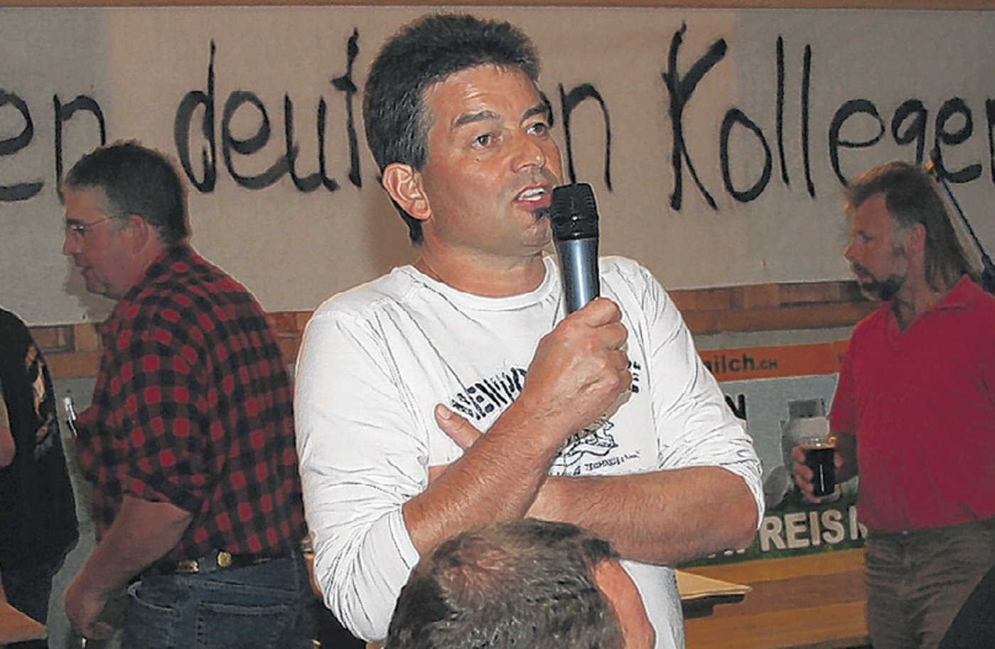 In Europa werde der Milchstreik erfolgreich sein, versicherte Martin Haab den streikenden Schweizer Milchbauern. (Bild Hans Rüssli)
