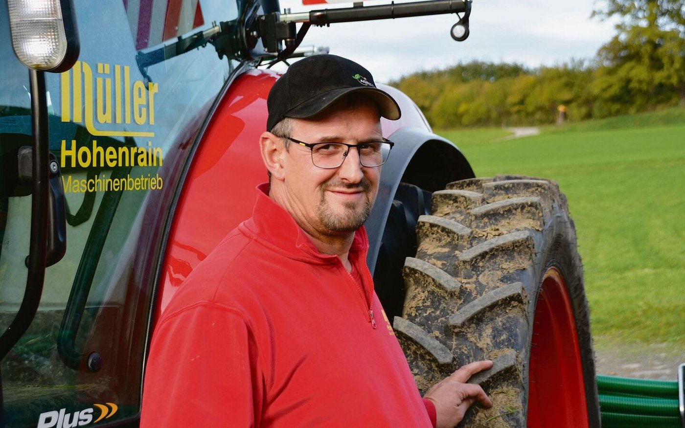 Setzte früh auf Verschlauchung ab Feldrand: Franz Müller.