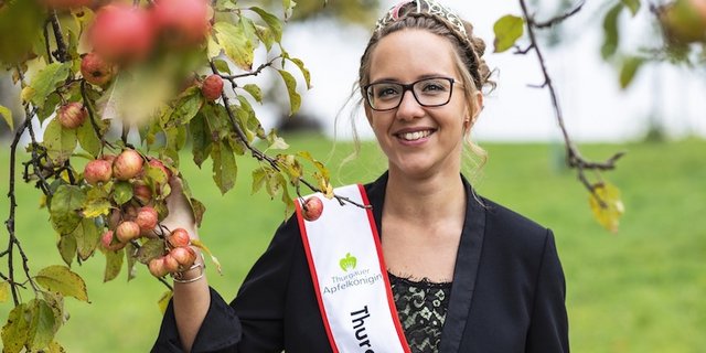 Noch bis im September ist Melanie Maurer die amtierende Thurgauer Apfelkönigin. (Bild zVg)