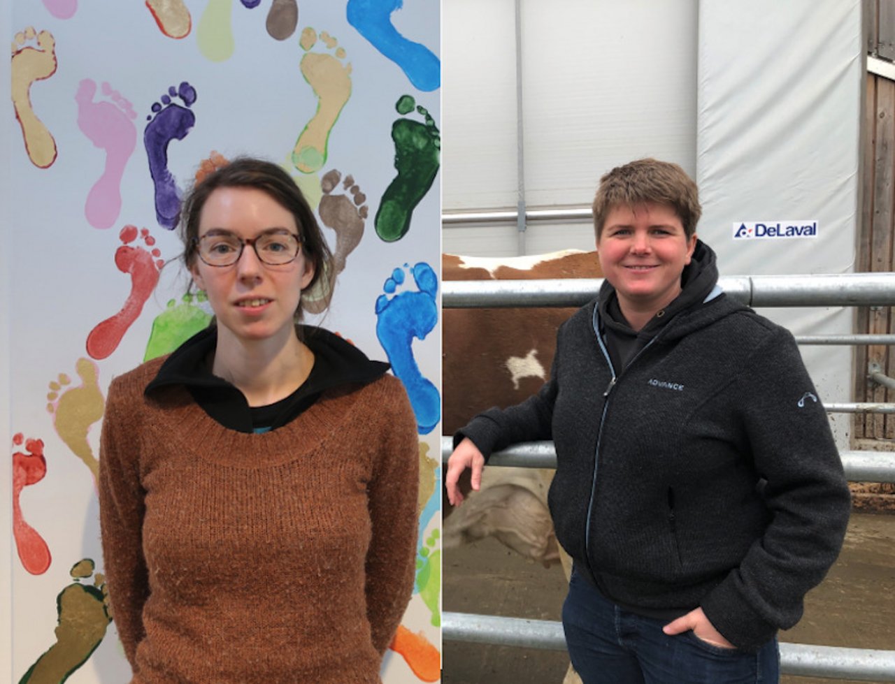 Ronja Otting, Lernende am Strickhof und Rebecca Müller, Lehrlingsausbildnerin am Strickhof, beantworteten der Besucherin aus Südafrika viele Fragen.