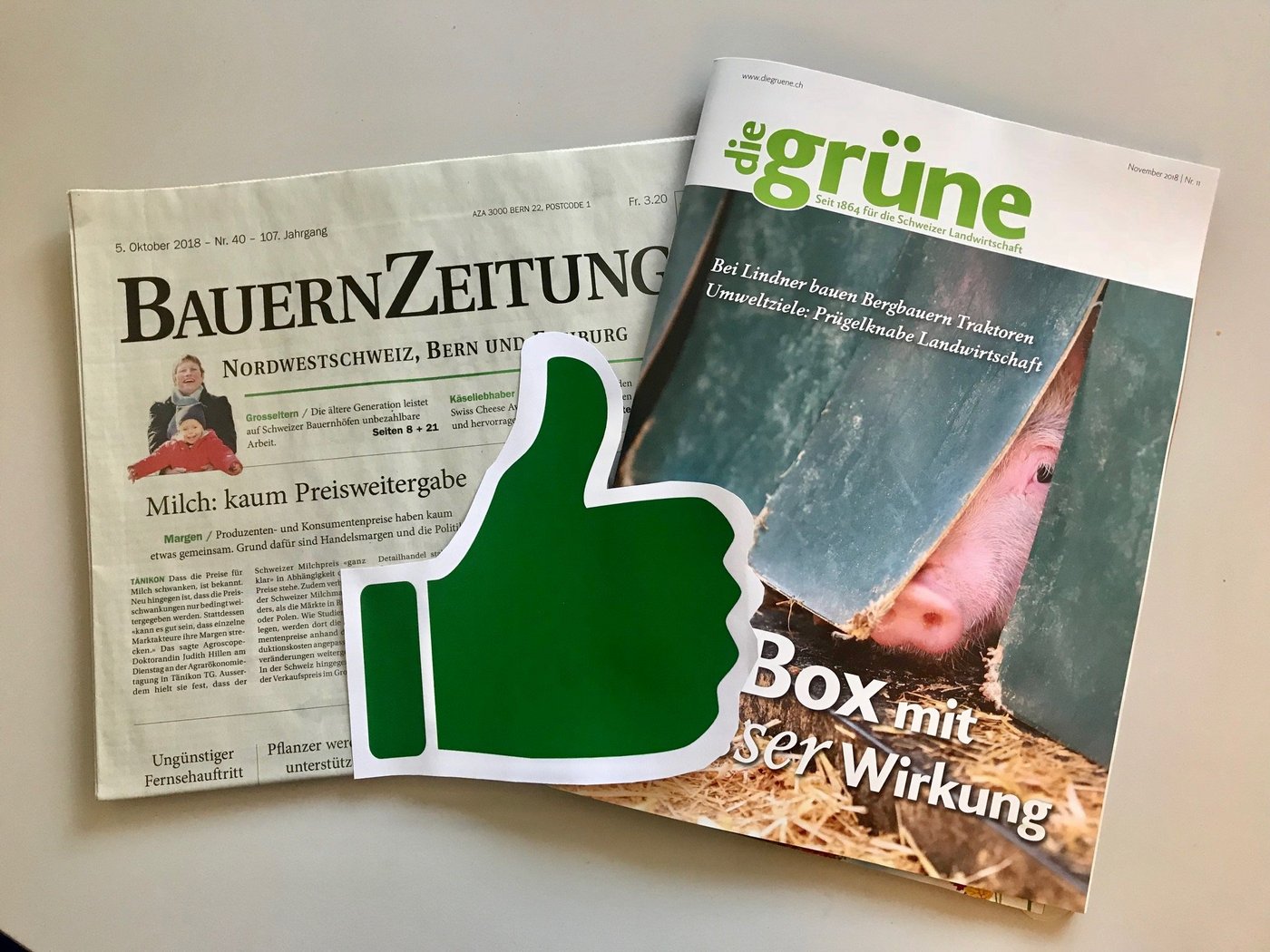 Erfreuliche Entwicklung auf dem Lesermarkt: BauernZeitung und "die grüne" legen zu. (Bild BauZ)