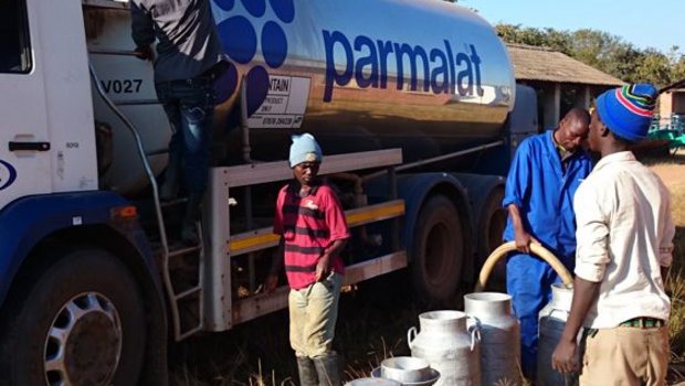 Milchpumpe ohne Strom. Wenn Parmalat während der „Strompause“ kommt, muss die Milch von Hand aus dem Kühltank in den Lastwagentank transportiert werden. (Bilder Markus Schär)