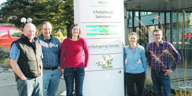 V. r. n. l.: Geschäftsführer Martin Keller und sein Team Esther Mulser, Rahel Müller-Weber, Thomas Lanz und Ruedi Meyer (Christian Tschachtli fehlt), unterstützen die Produzenten in administrativen Angelegenheiten. (Bild aw)