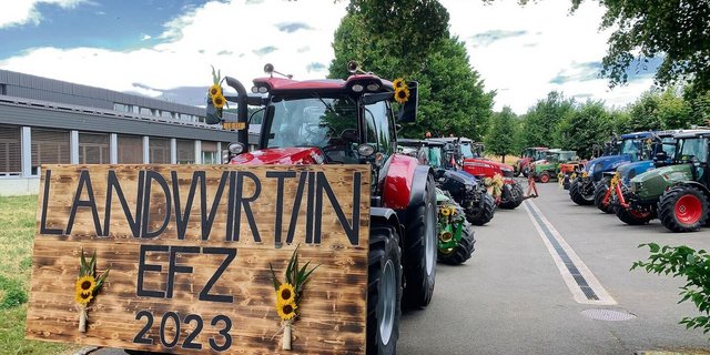 Die Ausbildung zum Landwirt ist beliebt. Auf den Abschluss sind Mann und Frau stolz, wie hier in Hohenrain.