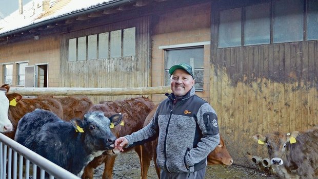 Mit 60 Jahren entschied sich Jürg Lüscher für die Umstellung von der Milchproduktion auf die Rindermast. 