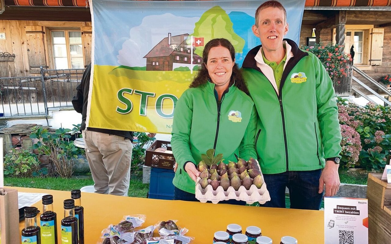 Stefan und Andrea Stocker präsentieren die letzten frischen Feigen und viele Produkte daraus. 