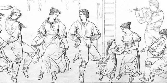 «Burschen und Mädchen aus den Bergen»: Zum Abschluss der Ernte hatten die Bauern früher ein grosses Fest für die Arbeiterinnen und Arbeiter auszurichten.   