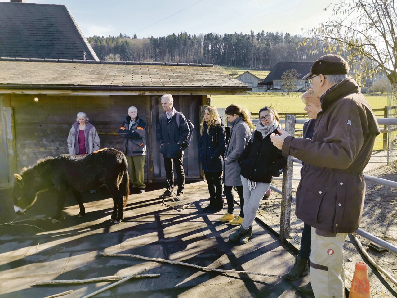 Wie wollen Esel leben? Im Februar luden Edith und Wolfgang Müller auf ihren Betrieb nach Grasswil ein, um diese Thematik mit verschiedenen Branchen-Exponenten zu besprechen. Nun haben sie die Gründung einer Stiftung bekanntgegeben. (Bild sb)