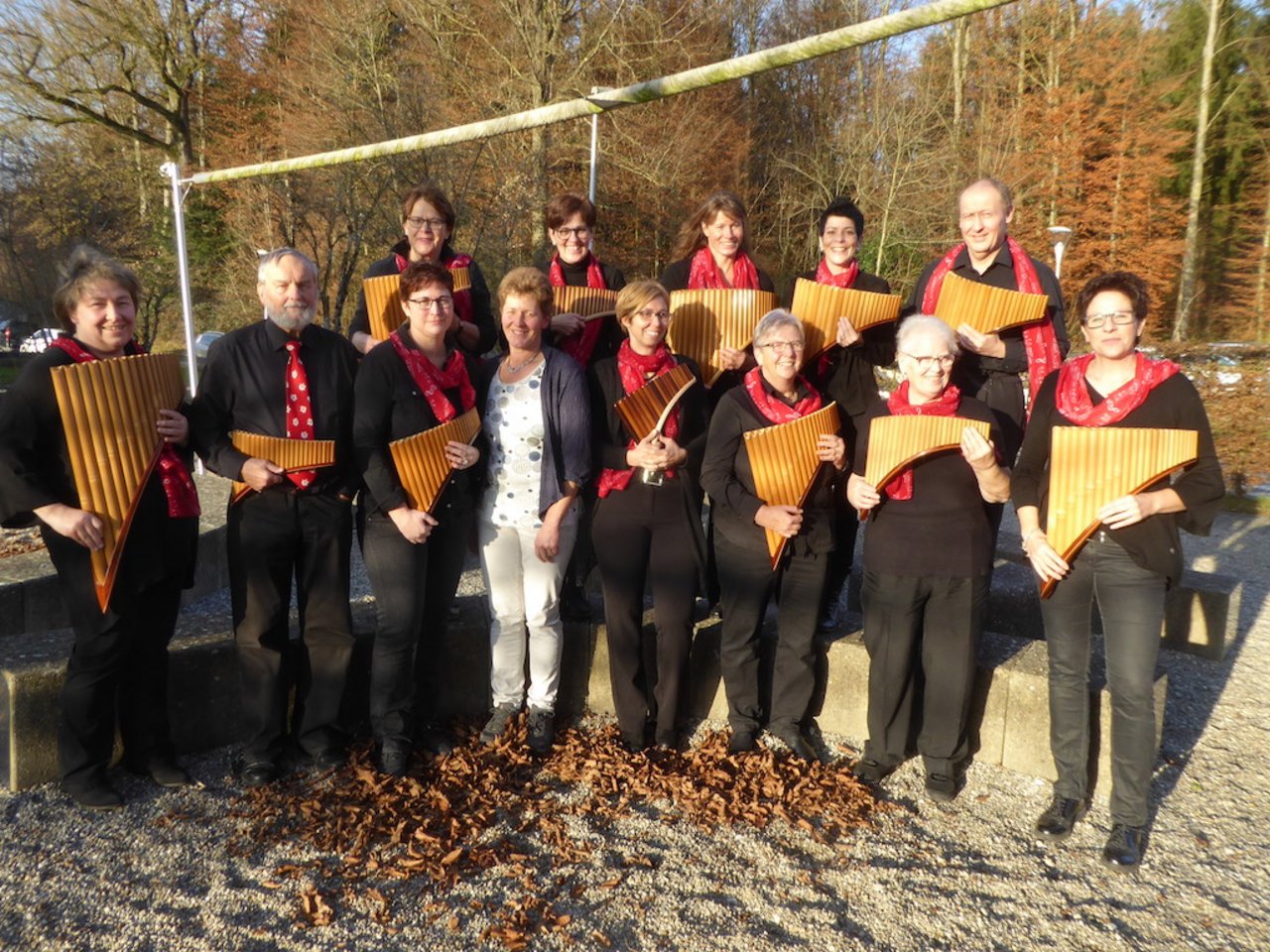 Die Panflötengruppe Langenthal spielte Weihnachtslieder. 