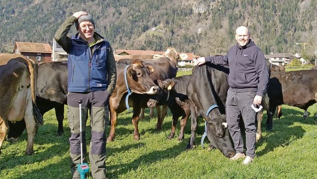 Franz Herger (l.) setzt auf die Lösungen von Weidefachmann Remo Petermann. (Bild Edith Aschwanden)