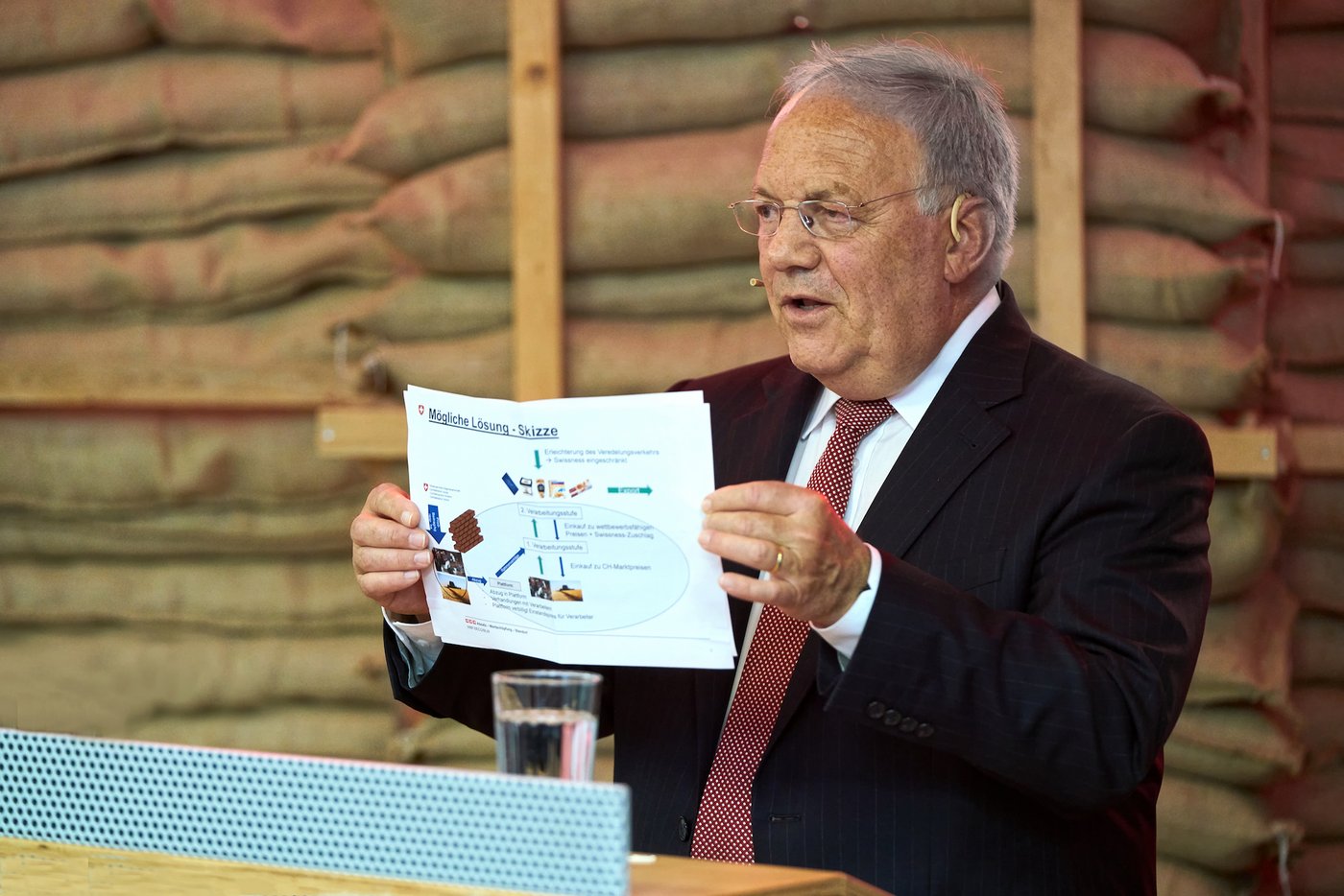 Johann Schneider-Ammann legt seine Ansichten dar. (Bild ZMP)